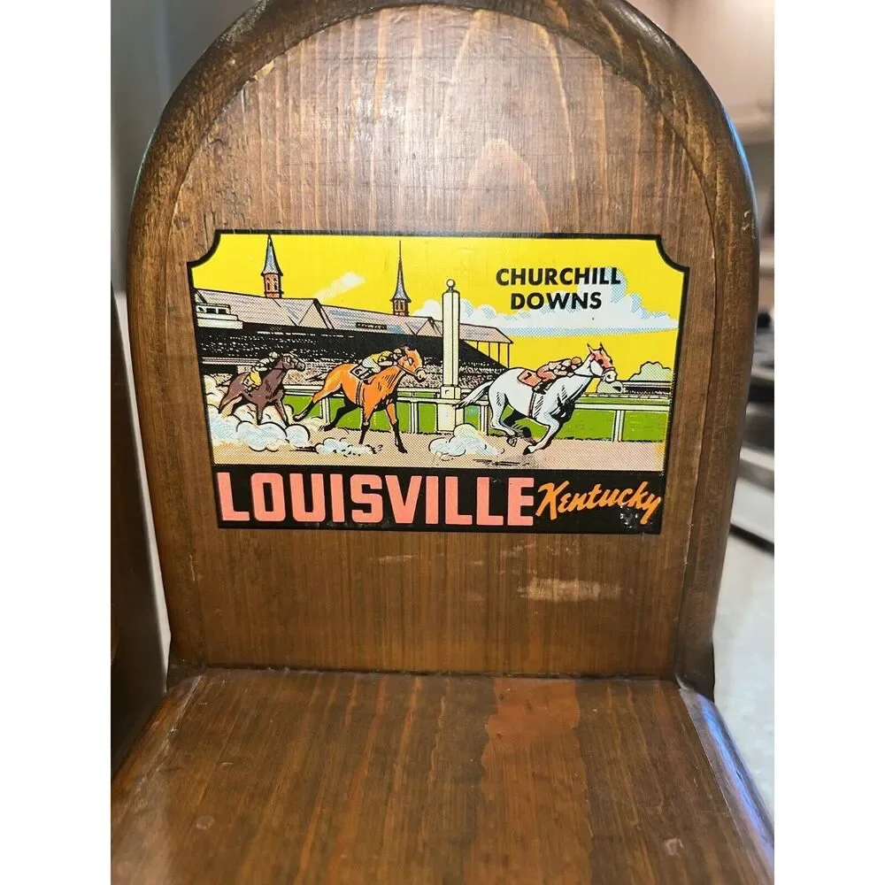 2 Kentucky Derby Churchill Downs Custom Wooden Bookends Louisville KY Robertson